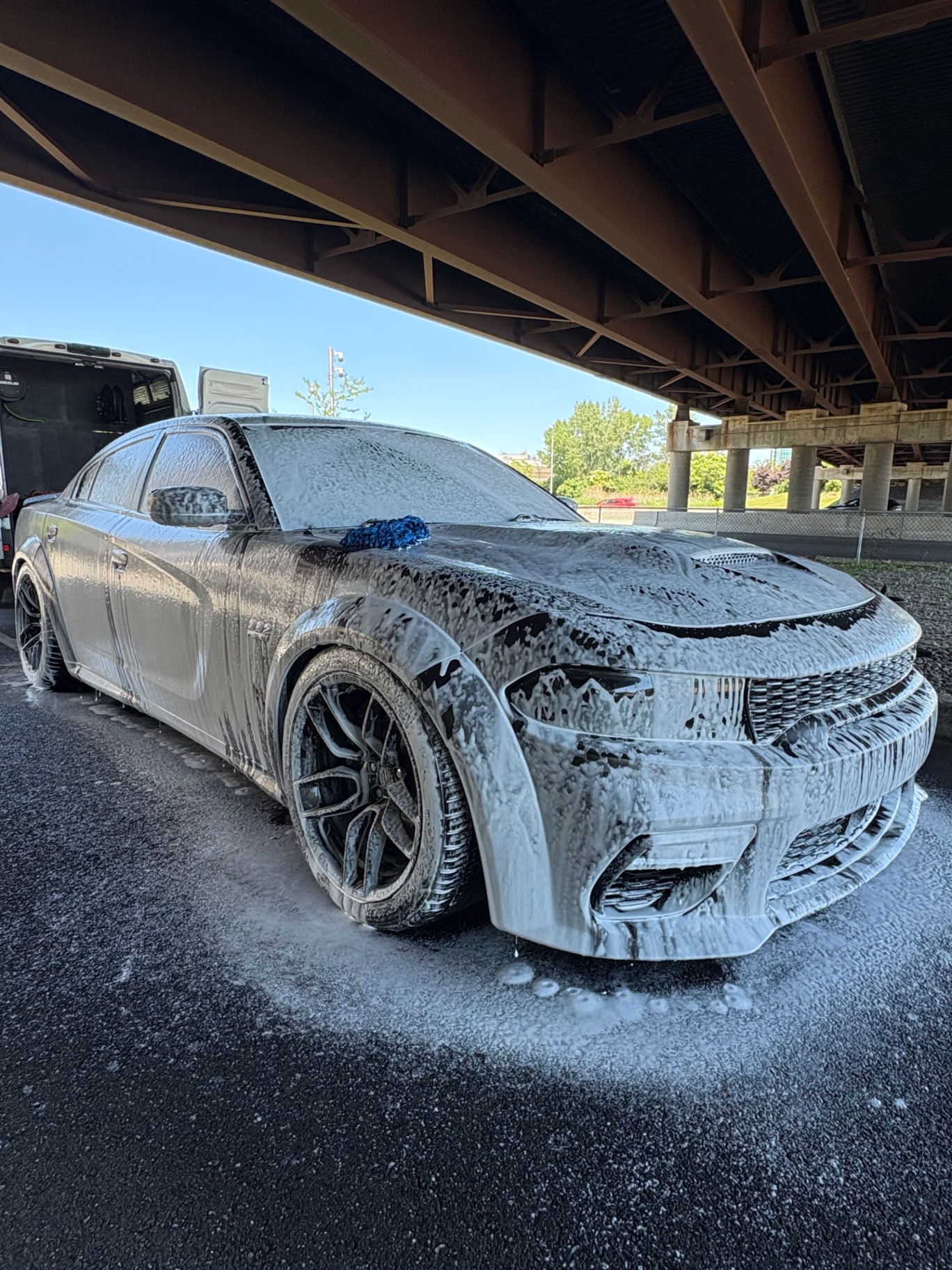 Dodge Charger Scat Pack — Foam wash & wheel decon by M3 Luxury Auto Spa