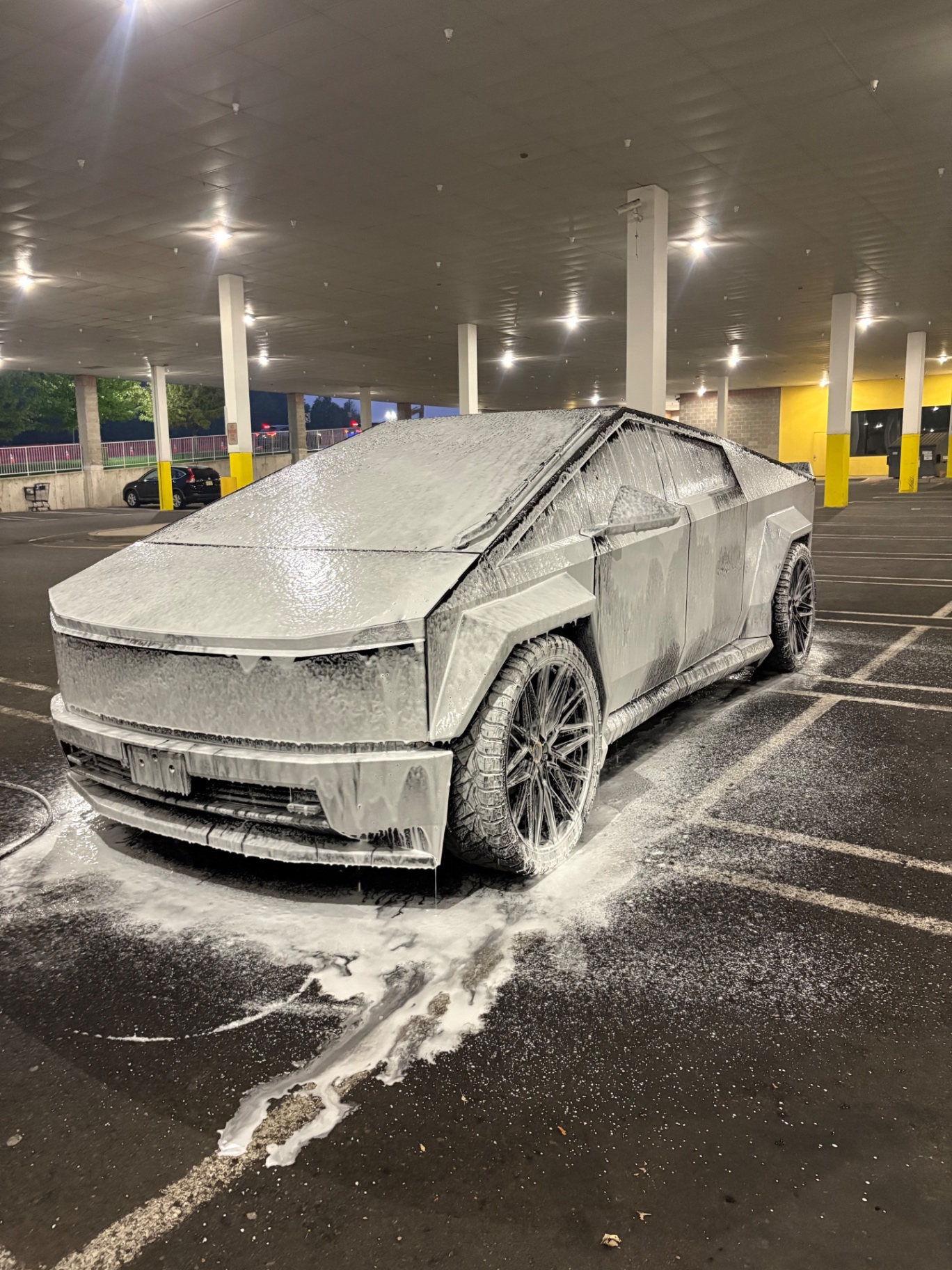Tesla Cybertruck — Two-bucket foam wash & decon by M3 Luxury Auto Spa